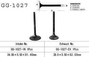 VESRAH VENTIL USISNI HONDA TRX 400 FM/FW '95-'03 (1 NA VOZILO) (OEM: 14711-HM7-000) (1KOM.) (MADE IN JAPAN)