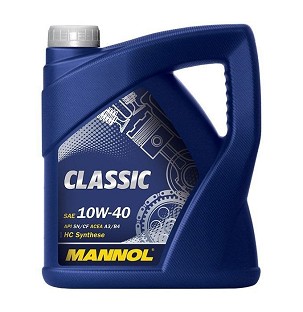 MANNOL AUTOMOBILSKO MOTORNO ULJE 10U40 CLASSIC SN/CH-4 4 LITARA (7501) (POLUSINTETIČKO)