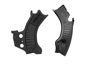 RACETECH (RTECH) 2025/12 ŠTITNICI RAMA (KOMPLET) BI-MATERIAL SUPER GRIP HONDA CRF 450 R / RWE / RX '25, CRF 250 R / RX '25, BOJA CRNA