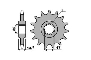 CHT RASPRODAJA LANČANIK PREDNJA 153 11 FANTIC 200/212/249 (LANAC 520)