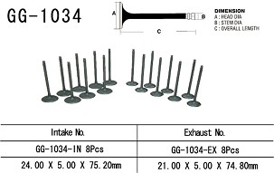 VESRAH IZDUVNI VENTIL HONDA CBR 600F '87-90' (OEM: 14721-MN4-0010) (1KOM.) (MADE IN JAPAN)