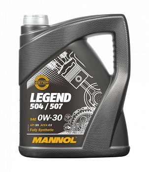 MANNOL AUTOMOBILSKO MOTORNO ULJE 0U30 LEGEND 504/507 5 LITARA (7730) (SINTETIČKO)