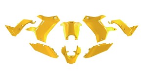 RACETECH (RTECH) KOMPLET PLASTIKE (BEZ PREDNJEG BLATOBRANA) T7 REVOLUTION YAMAHA TENERE 700 '19-'24 BOJA ŽUTA