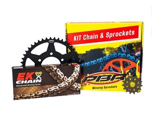 PBR SET POGONSKI KOMPLETAN YAMAHA 700 TENERE (XTZ690) '20-'25 (15/46/122) (ZA 1000CC) (LANČANICI PBR, LANAC RK ) (MADE IN ITALY)