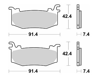 SBS KOČIONE PLOČICE KH RACING DUAL SINTER BOJA ZLATNA DISK DESNA PREDNJA APRILIA RSV4 FACTORY '25-, DUCATI PANIGALE V4/V4S '25-, , KTM RC-R 990 '25-, SUPERDUKE 1390 '25