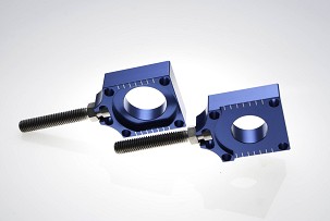 ACCEL ZATEZAČ ZADNJE OSOVINE SA ŠRAFOM HUSQVARNA TC/TE '04-'14 BOJA PLAVA (KPL.-2KOM.)