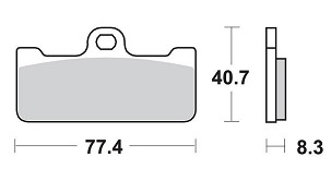 SBS PLOČICE KOČIONE RACING DUAL SINTER BOJA ZLATNA DISK DESNA PREDNJI APRILIA SXV 450/550 VAN DEN BOSCH '08-'10, BREMBO RACING CALIPERS, GALESPEED, (KORISTITI SA 695DS-1 (PO NARUDŽBINI - bok@olekmotocikle.pl)