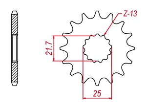 GROSSKOPF RASPRODAJA LANČANIK PREDNJA 565 16 SUZUKI GS 500E '88-'93 (JTF565.16)