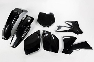 UFO KOMPLET PLASTIKE KTM SX-SXF '01-'02 BOJA CRNA