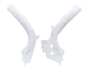 RACETECH (RTECH) ŠTITNICI RAMA (KOMPLET) BI-MATERIAL SUPER GRIP KTM SX 125/150 '16-18, SX 250 '17-18, EXC/EXCF 250/350/450 '17-19, SXF 250/350/450 '16-18 BOJA BELA