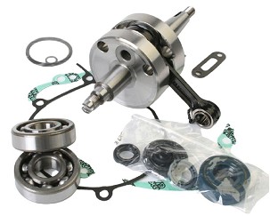 WISECO VRATILO KOLENASTI KAWASAKI KX 60 '86-03, SUZUKI RM 60 '03 (SA LEŽAJEVIMA I SEMERINZIMA NA VRATILO I KOMPLETEM ZAPTIVKI NA DOLE MOTORA) (HR 4015)