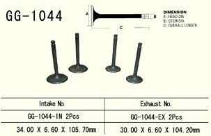 VESRAH VENTIL USISNI HONDA XL 600R '85-'87 (34,0X6,60X105,7 MM) (OEM: 14711-MG2-790) (1KOM.) (MADE IN JAPAN)