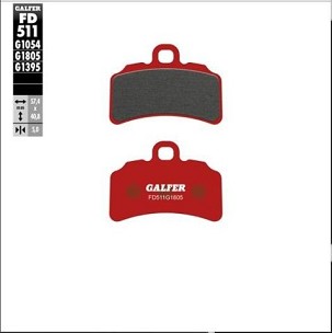 GALFER PLOČICE KOČIONE POLUMETALNE BETA EVO 125 / 250 / 300 '17-'23, GAS GAS TRIAL GP 125 / 250 / 280 / 300 '19-, TXT 125 / 250 / 280 / 300 '19-, SHERCO 300 ST '21-, MONTESA COTA 260 / 300 '18- ( PREDNJI )