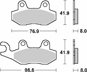 SBS PROMOCIJA PLOČICE KOČIONE KH135 / KH214 STREET STANDART CERAMIC BOJA CRNA