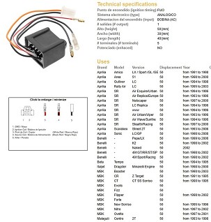DZE MODUL PALJENJA CDI APRILIA 50; BENELLI 50; BMK 50; YAMAHA 50