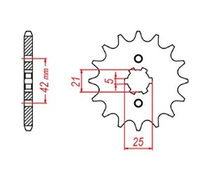 MTX PARTS LANČANIK PREDNJA 569 16 YAMAHA XV 250 '89-'94, XVS 250 '08-'17, XV 250`89-15 (+2) (JTF569.16) (LANAC 520)