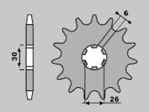 CHT RASPRODAJA LANČANIK PREDNJA 568 17 YAMAHA XS 650 75-83, XS 500 (568-17) (JTF568.17)