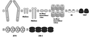 KAPPA MONTAŽA VETROBRANA 6121DTK KYMCO DINK R TUNNEL/FLAT 125/150 '23-'25