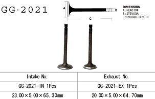 VESRAH VENTIL USISNI YAMAHA YFM 80 '85-'08 (OEM: 22K-12111-01,2D3-12111-00) (1KOM.) (MADE IN JAPAN)