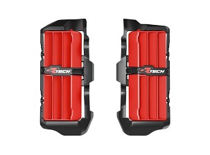 RACETECH (RTECH) 2025/12 ŠTITNICI (KRATKI) ULAZA HLADNJAKA UVEĆANIH BETA RR 125 / 200 / 250 / 300 X-PRO / RACE '25, RR 350 / 390 / 430 / 450 / 480 X-PRO / RACE '25, BOJA CRNA / CRVENA