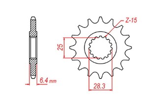 MTX PARTS LANČANIK PREDNJA 2168 14 YAMAHA YFZ 450/YFM 700 RAPTOR '06-'19 (JTF1592.14) (LANAC 520)