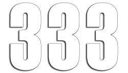 BLACKBIRD BROJEVE STARTOWE 13CM X 7CM PROSTE, BOJA BELA NR3 (3KOM.)