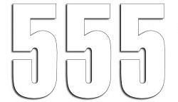 BLACKBIRD BROJEVE STARTOWE 13CM X 7CM PROSTE, BOJA BELA NR5 (3KOM.)