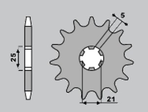 CHT RASPRODAJA LANČANIK PREDNJA 569 14 (569-14) 569 14 KAWASAKI KX 250 '87-'98, YAMAHA YZ 250 '77-'98, XV 250`89-15 (JTF569.14) (LANAC 520)