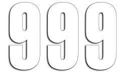 BLACKBIRD BROJEVE STARTOWE 13CM X 7CM PROSTE, BOJA BELA NR9 (3KOM.)