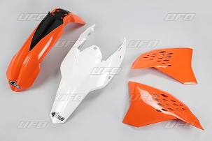 UFO KOMPLET PLASTIKE KTM EXC '11 BOJA OEM (NARANDŽASTA/BELA) (KT512E999)