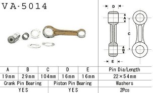 VESRAH KLIPNJAČA HONDA CR 125 '88-'07 (VA5014) (MADE IN JAPAN)