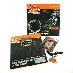 MOTO-MASTER SET KOČIONI ZA KTM SX 85 ''21- , HUSQVARNA TC 85 '21-, GASAS MC 85 '21-, SADRŽI :DISK PLUTAJUĆI 260MM (112160), ADAPTER (211124) I PLOČICE KH181 M:22 (093022)