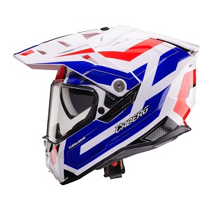 CABERG 2026 KACIGA OFF-ROAD / TRAIL / ADVENTURE DUOSPORT (DUAL) TANAMI RANGER BOJA BELA/CRVENA/PLAVA VELIČINA XL
