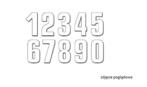 BLACKBIRD BROJEVE STARTOWE 16CM X 7,5CM PROSTE, BOJA BELA NR5 (3KOM.)