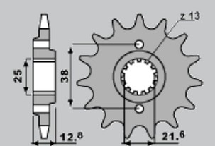 GROSSKOPF RASPRODAJA LANČANIK PREDNJA 511 14 KAWASAKI KLR650 '90-'14, KLX650 (JTF509.14)