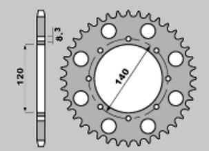 JR RASPRODAJA LANČANIK PREDNJA 511 14 KAWASAKI KLR 650 / KLX 650 (JTF509.14)