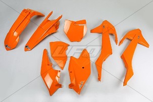 UFO KOMPLET PLASTIKE KTM SX/SXF '16-'18 ( SA OSIM SX 250 '16) BOJA NARANDŽASTA (KT517E127)