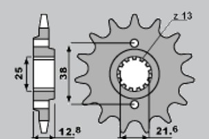 CHT RASPRODAJA LANČANIK PREDNJA 511 14 (A4250511140) KAWASAKI KLR 650 '87-'14
