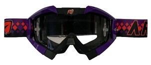 ARIETE NAOČARE RIDING CROWS BASIC BOJA CRNA/TAMNOPLAVA/CRVENA, VIZIR ANTI FOG, ANTI SCRATCH, UV, ROLL-OFF READY, SUNĐER 2 SLOJNA