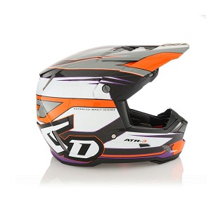 6D HELMETS KACIGA CROSS/ENDURO MODEL ATR-3 HYPER GLOSS NEON ORANGE/PURPLE BOJA CRNA/BELA/NARANDŽASTA/LJUBIČASTA VELIČINA M ( 57 - 58 CM )