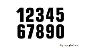 BLACKBIRD BROJEVE STARTOWE 16CM X 7,5CM PROSTE, BOJA CRNA NR0 (3KOM.)