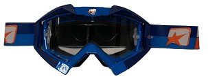 ARIETE NAOČARE RIDING CROWS BASIC BOJA PLAVA/TAMNOPLAVA/NARANDŽASTA, VIZIR ANTI FOG, ANTI SCRATCH, UV, ROLL-OFF READY, SUNĐER 2 SLOJNA