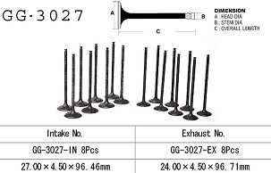 VESRAH IZDUVNI VENTIL SUZUKI GSXR 750W '93-95' (OEM: 12912-17E00,12912-17E00) (1KOM.) (MADE IN JAPAN)