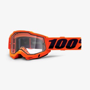100 PERCENT NAOČARE ACCURI 2 ENDURO MOTO ORANGE - DUAL CLEAR LENS - BOJA NARANDŽASTA/CRNA VIZIR DUPLA PROVIDNA