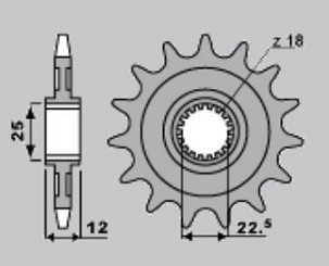 PBR PROMOCIJA LANČANIK PREDNJA 2266 11 GASGAS 280/300 TXT PRO '04-'15 (MADE IN ITALY)