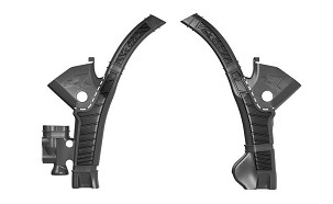 RACETECH (RTECH) 2025/12 ŠTITNICI RAMA (KOMPLET) BI-MATERIAL SUPER GRIP STARK FUTURE VARG SMX1 '23-'25 BOJA CRNA