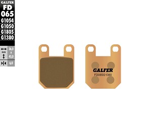 GALFER PLOČICE KOČIONE KH115 SINTER METAL (ZLATNE) SKUTER