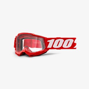 100 PERCENT NAOČARE ACCURI 2 YOUTH JUNIOR RED - CLEAR LENS - BOJA CRVENA/BELA VIZIR PROVIDNA