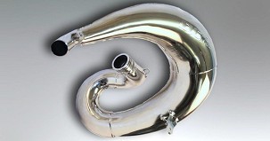 DEP PIPES ARMOURED DIFUZOR/KOMORA/TUBA REZONANSOWA NIKLOWANA (FRONT EXHAUST PIPE NICKEL): KTM SX/EXC 250/300 '11-'16, HUSQVARNA TC/TE '14-'16 (OJAČAN 1,2MM)