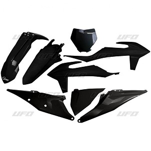 UFO KOMPLET PLASTIKE KTM SX 125/150/250 '19-'22, SXF (SX-F) 250/350/450 '19-'22 BOJA BOJA CRNA (KT522E001)